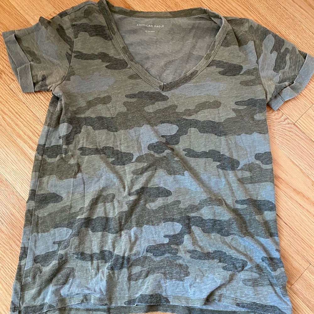 American Eagle Outfitters Soft & Sexy Camo T-Shirt
